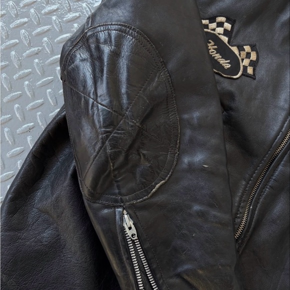 Vintage 70s Cafe Racer Leather Motorcycle Jacket - Picture 9 of 12